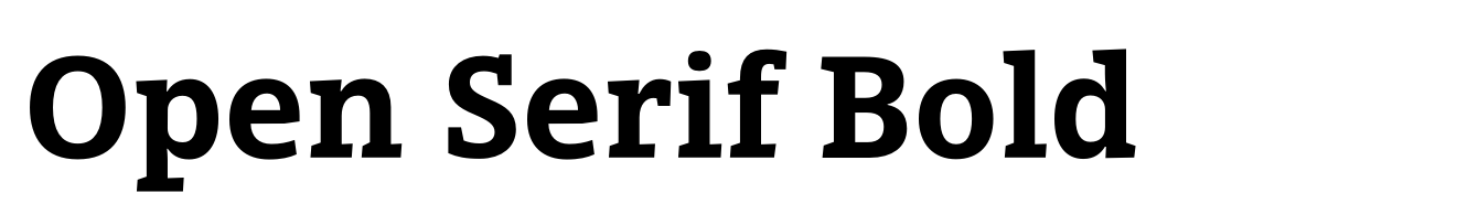 Open Serif Bold